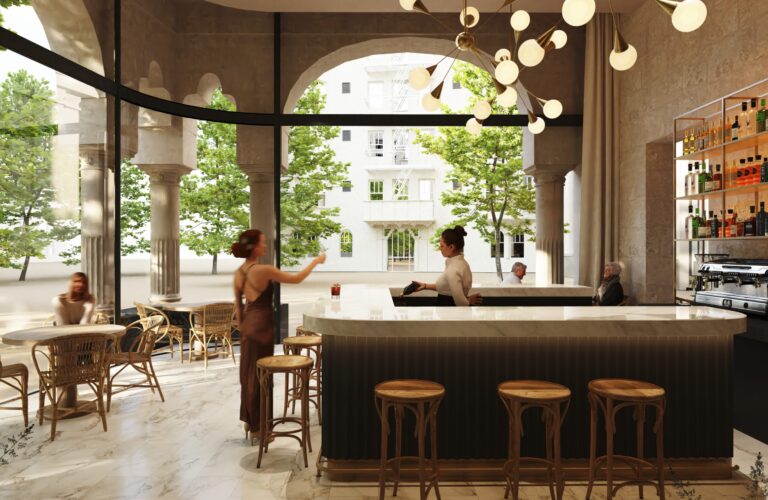 Rehabilitación de edificios CaixaForum Palma. Diseño de restaurantes y bares modernos TurullSørensen